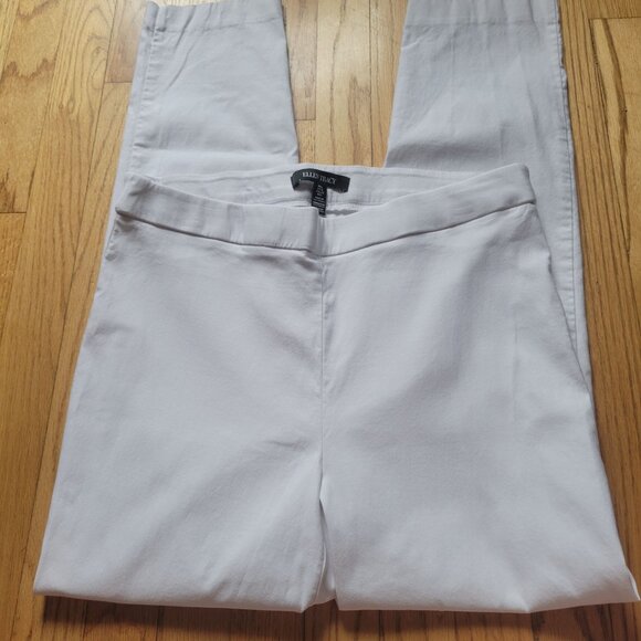Ellen Tracy Womens White Cotton/Spandex Pull on Pants Size L - Picture 1 of 3